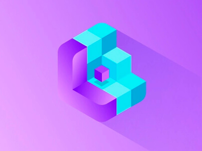 logo design trends 2020 3D and isometric logos example 3