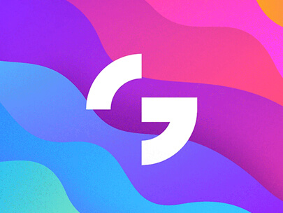 logo design trends 2020 colorful gradient logos example 2