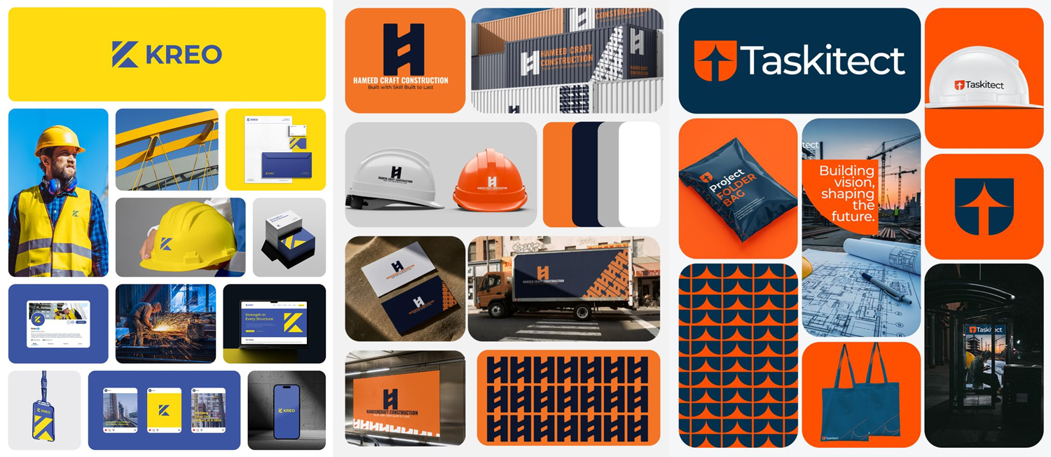 Thiết kế logo công ty xây dựng và Top 50+ mẫu thiết kế logo đẹp ngành xây dựng 5 bo nhan dien nganh xay dung