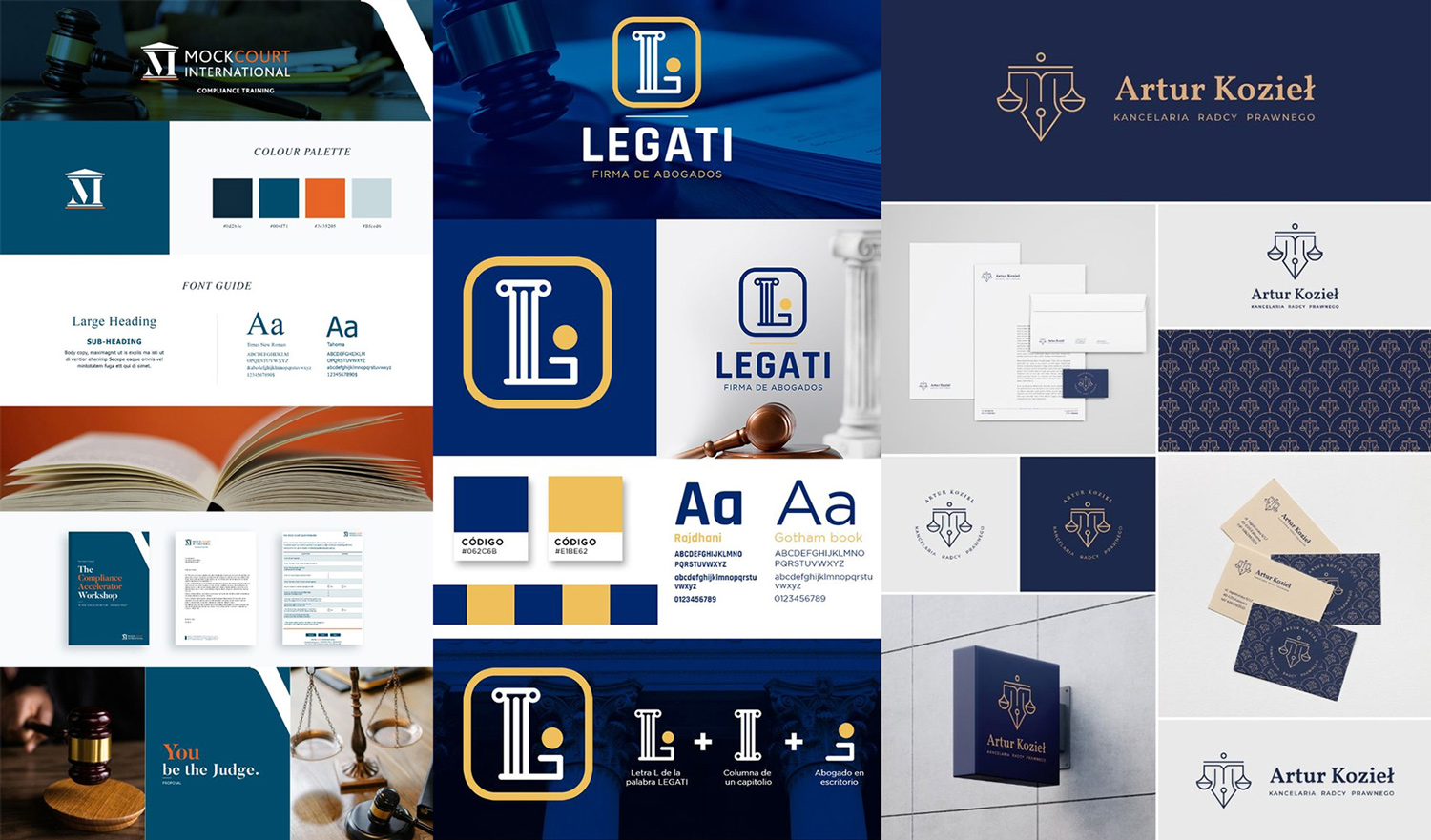 Thiết kế logo công ty luật và Top 10+ mẫu thiết kế logo đẹp ngành luật 2 legal brand identity 1 2