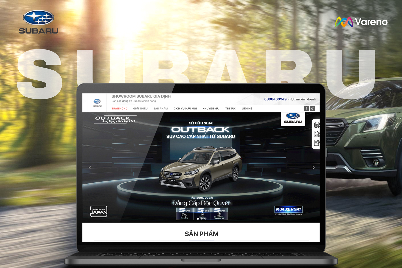 Mokup website subaru 1