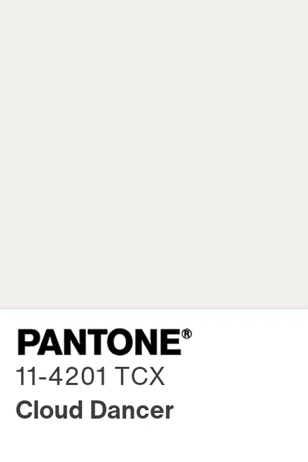 Xu hướng màu sắc năm mới 2026 từ Pantone công bố là sắc trắng: PANTONE 11-4201 Cloud Dancer 3 pantone color new year 2026 1