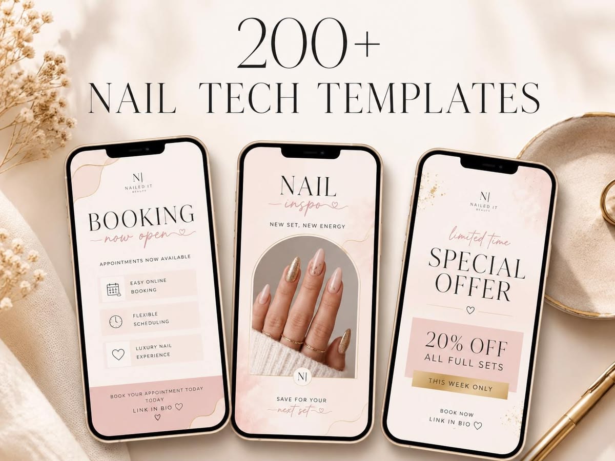 Thiết Kế Bộ Nhận Diện Thương Hiệu Nail Chuyên Nghiệp: 10 Hạng Mục Không Thể Thiếu 8 Mẫu thiết kế mạng xã hội cho thương hiệu nail