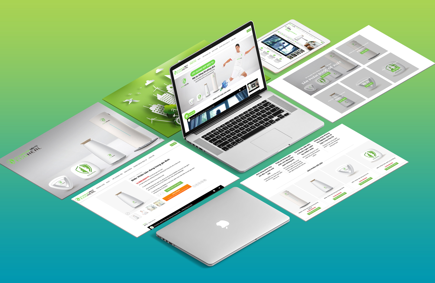 Ecoheal website mockup